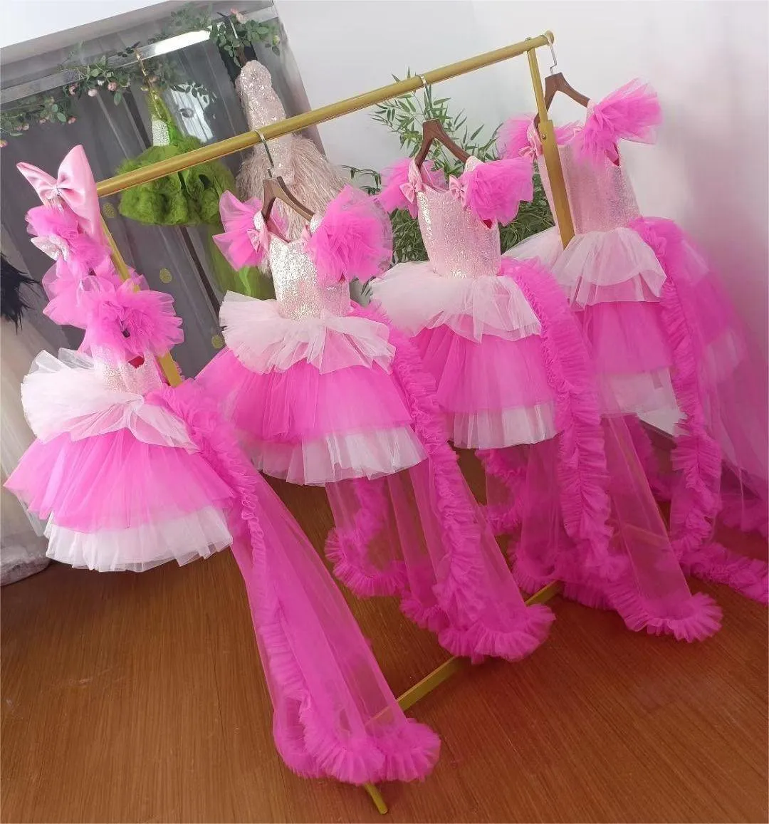 Dreamy Princess Dress Sweet Pink Layered Tulle Dress