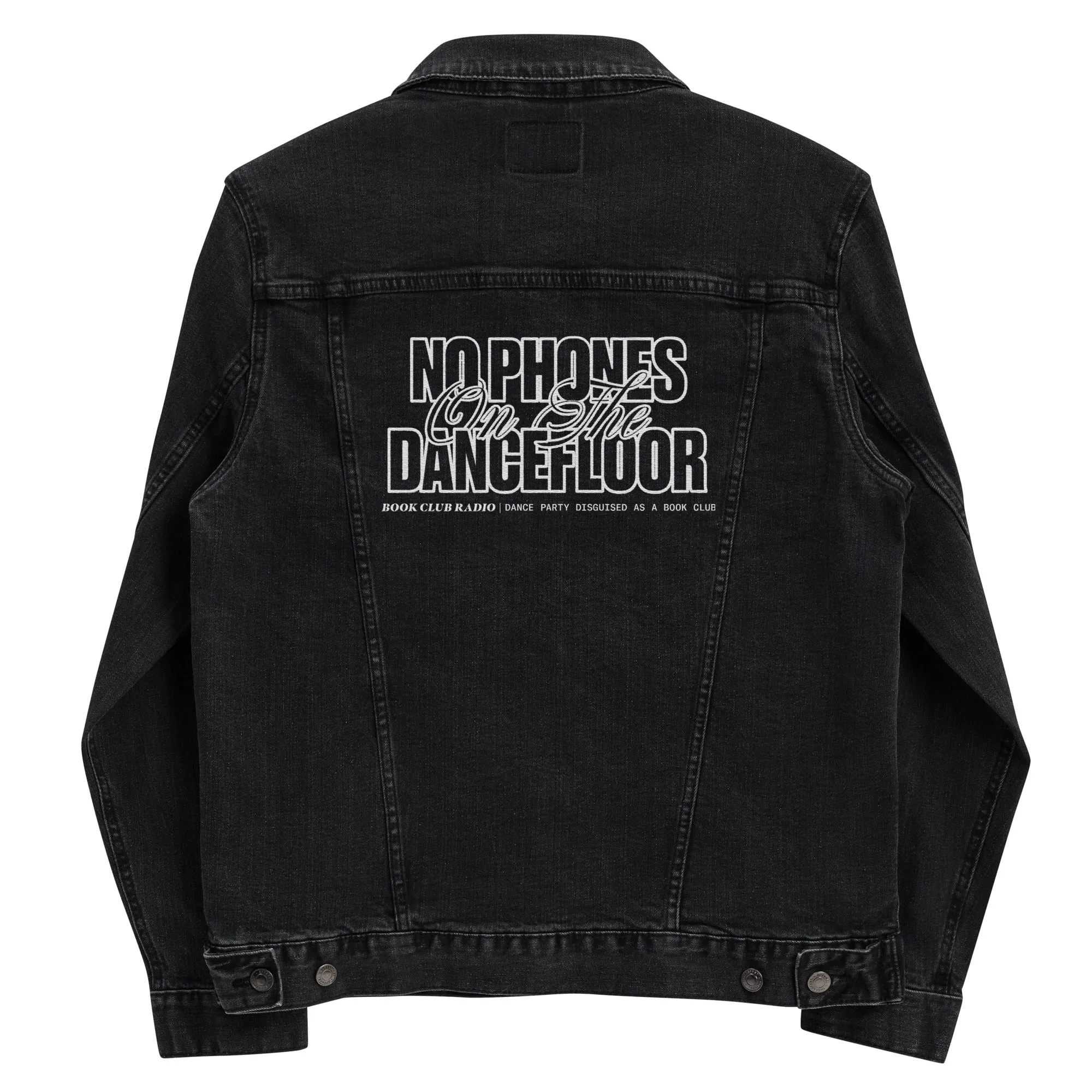 Embroidered No Phones Denim Jacket