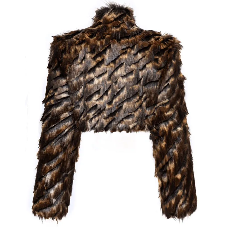 Faux Fur Jacket - S