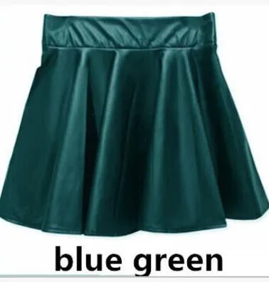 Faux Leather Pleated Mini Skirt