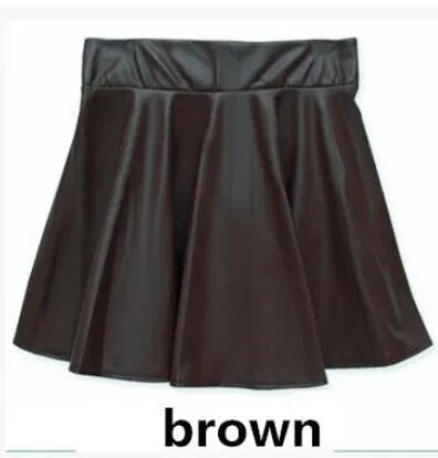 Faux Leather Pleated Mini Skirt