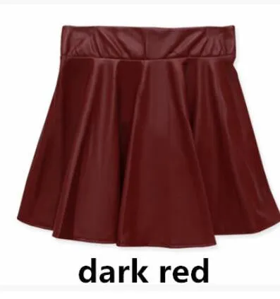 Faux Leather Pleated Mini Skirt