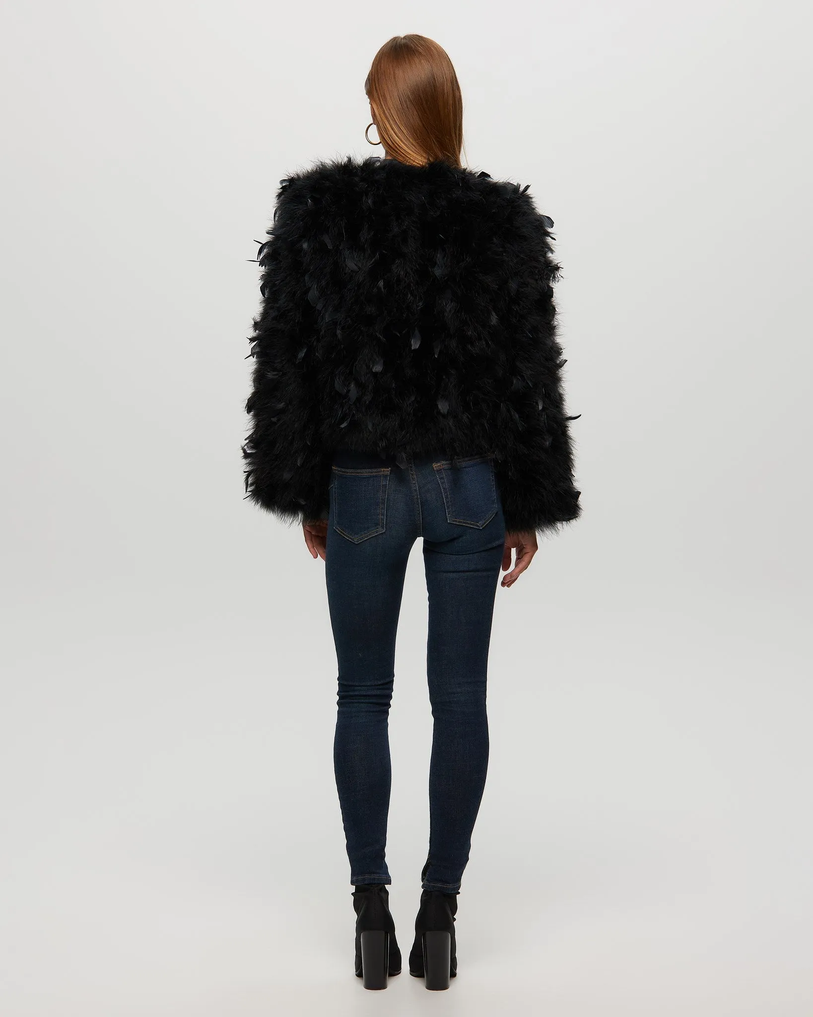 Feather Cropped Jacket