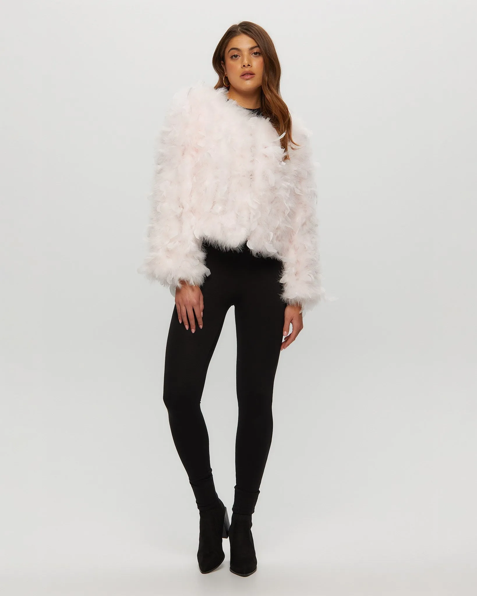 Feather Cropped Jacket