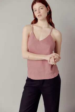 FLEUR Organic Linen Camisole - Dusty Pink