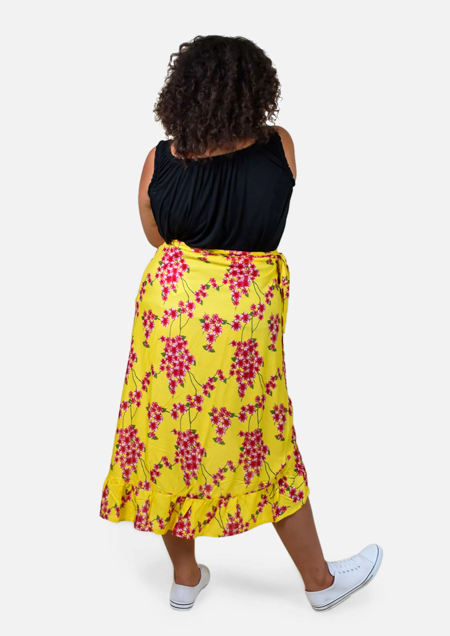 Floral Print Wrap Skirt