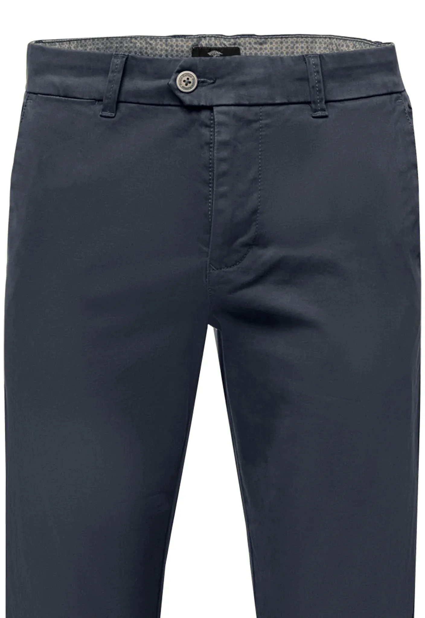 FYNCH HATTON Togo Chino Trousers - Men's Stretch Cotton – Dark Navy