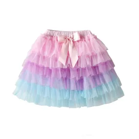 Girls Pastel Multi Tulle Tutu Skirt 3T-8T