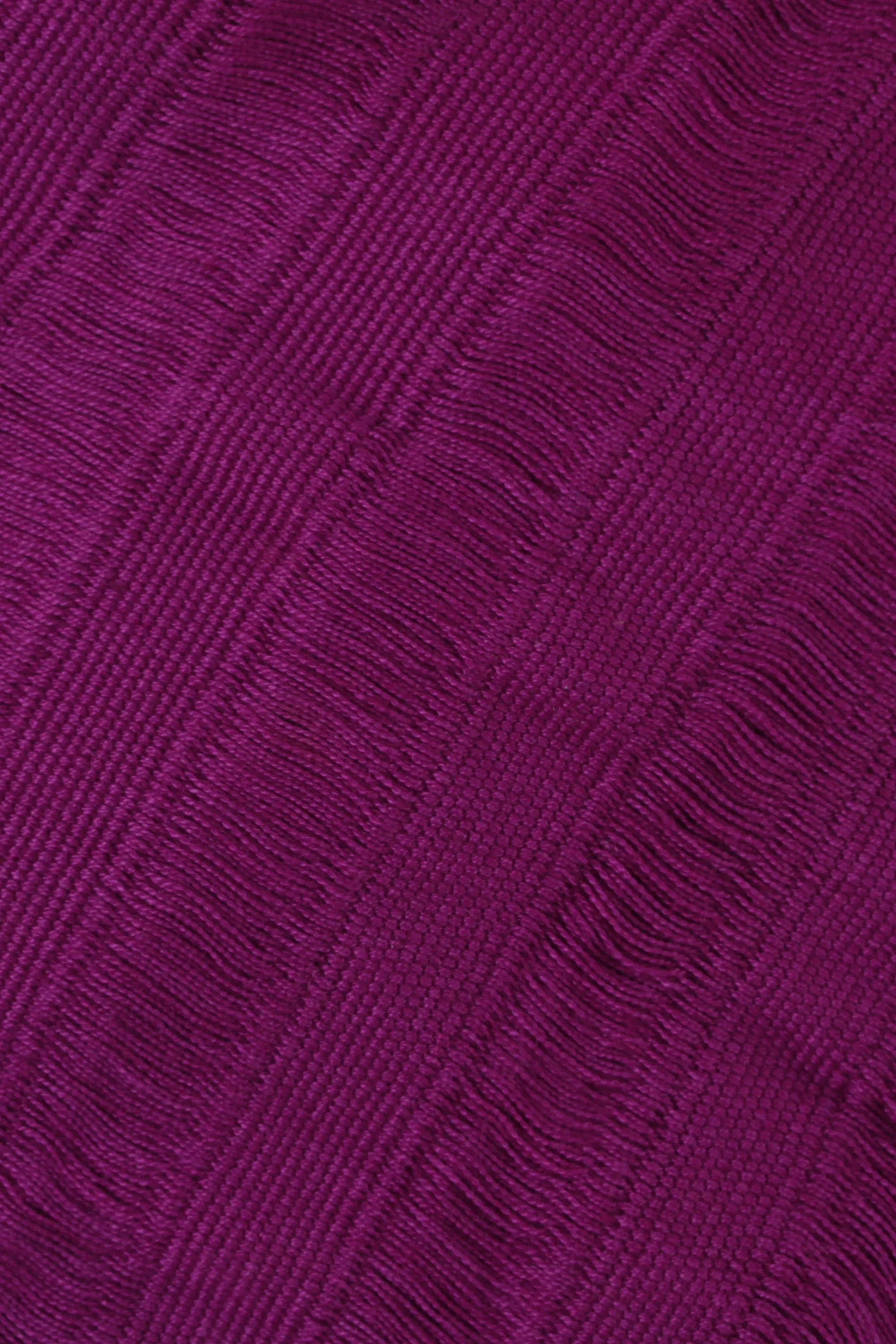 Handwoven Square Cotton Scarf in Mulberry from Mexico - Mulberry Stripes | NOVICA