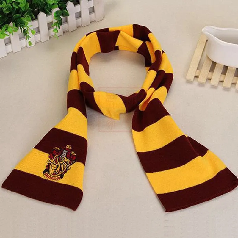 Harris Cosplay Scarf Four Magical Academy Insignia Christmas Halloween Prop