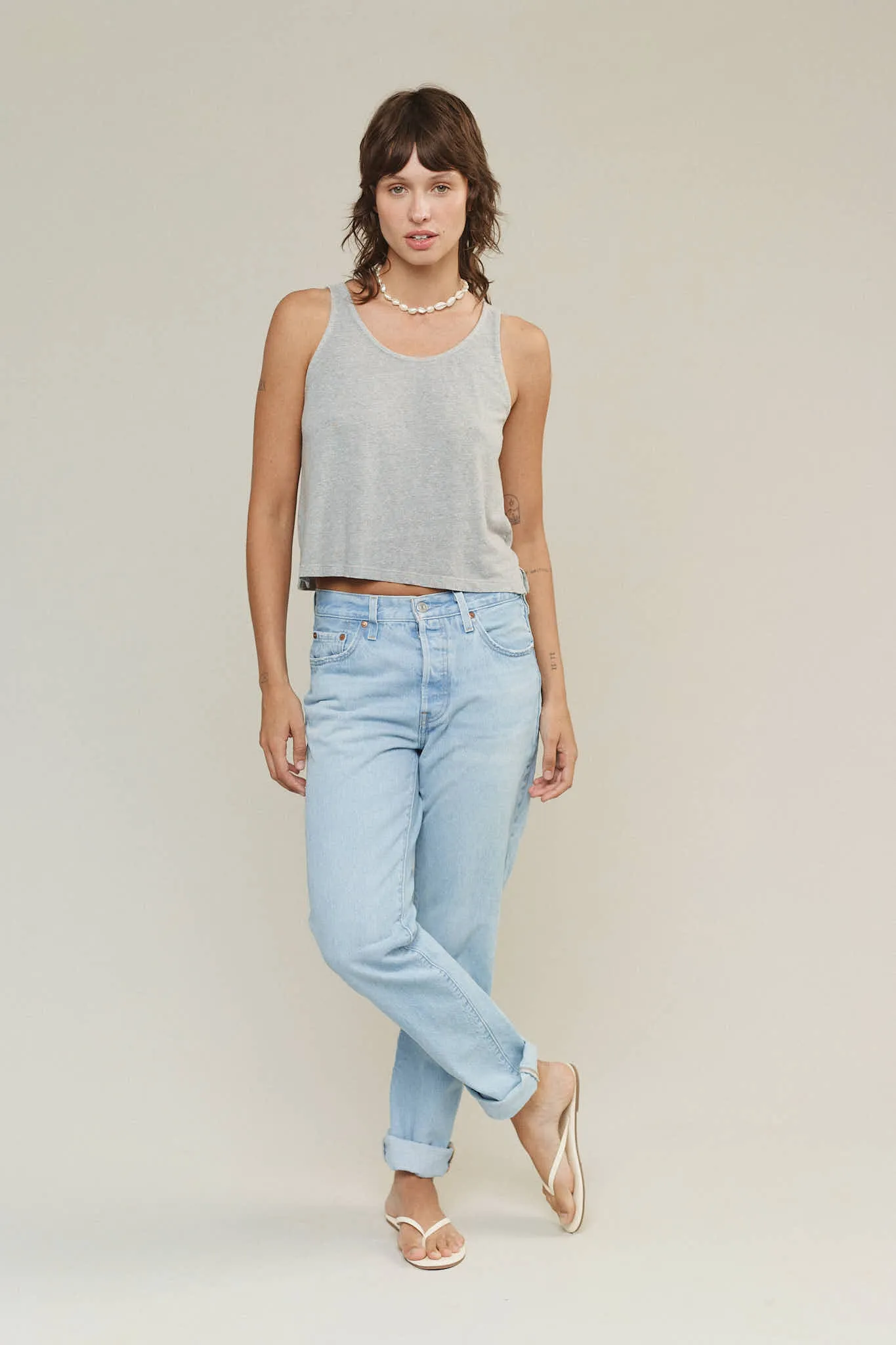 Heathered Cropped Tank