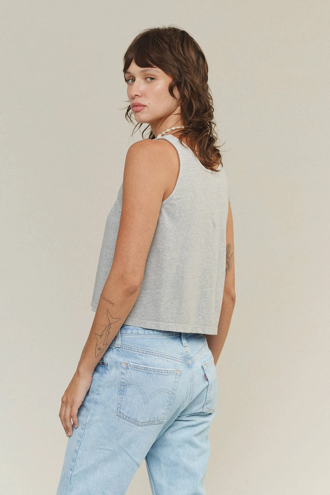 Heathered Cropped Tank