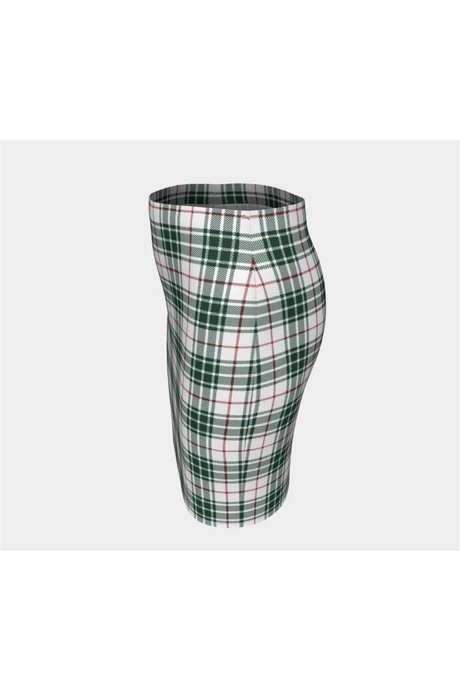 Holiday Plaid Fitted Skirt