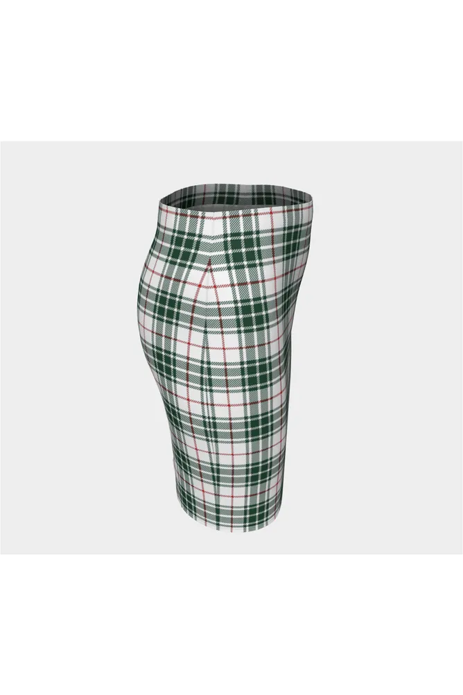 Holiday Plaid Fitted Skirt