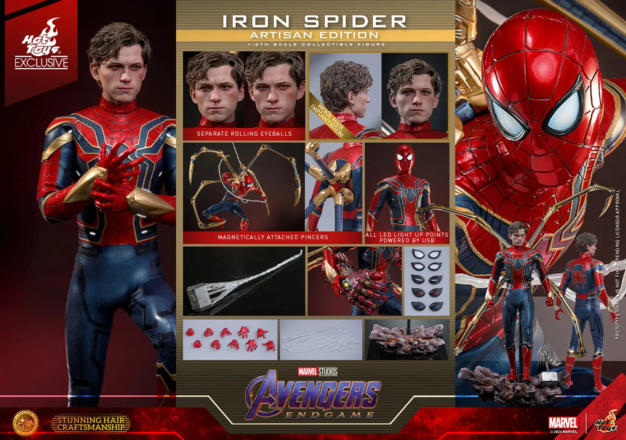 HOT TOYS MARVEL’S AVENGERS: ENDGAME - 1/6TH SCALE IRON SPIDER COLLECTIBLE FIGURE (ARTISAN EDITION）- MMS761AE