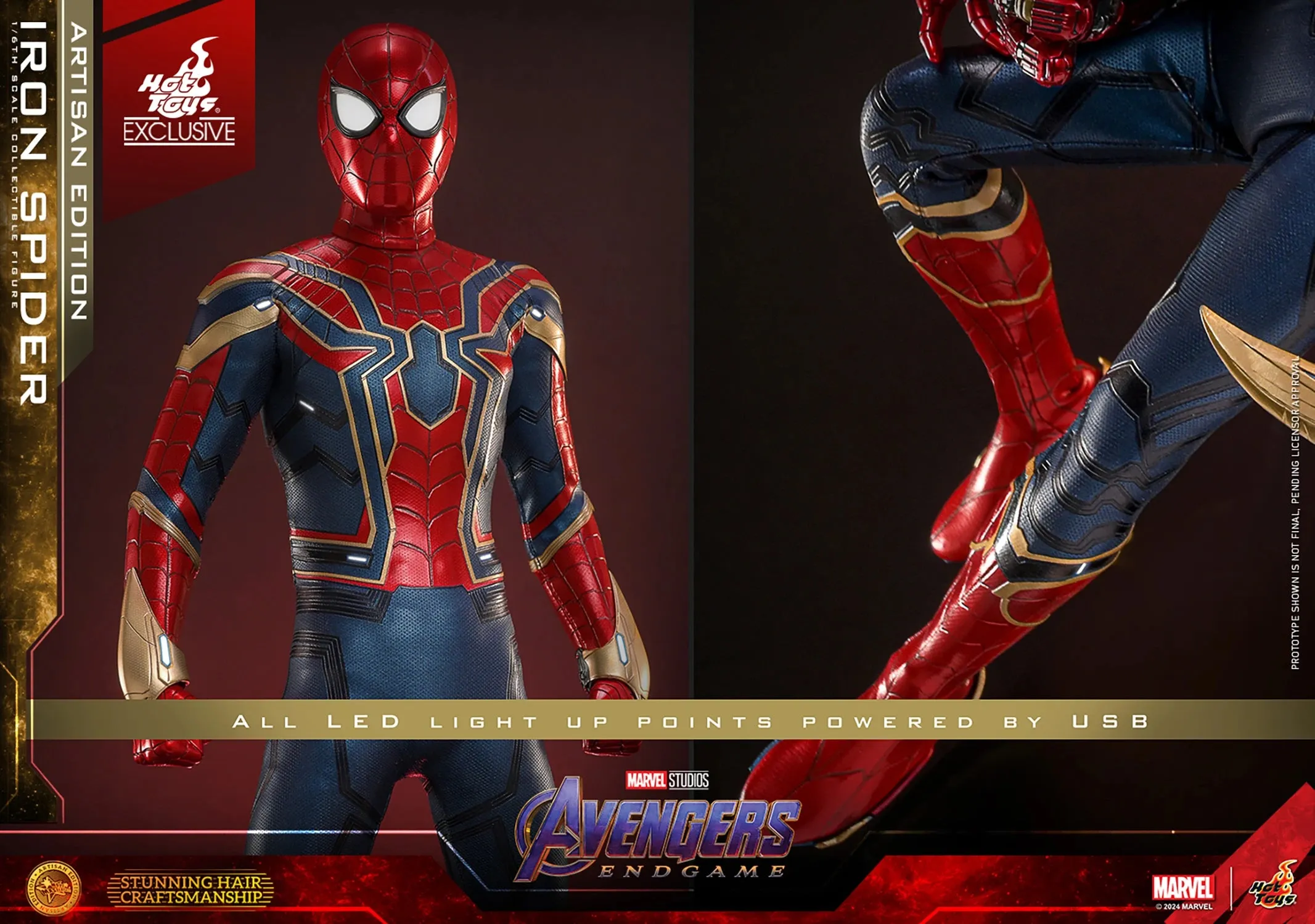 HOT TOYS MARVEL’S AVENGERS: ENDGAME - 1/6TH SCALE IRON SPIDER COLLECTIBLE FIGURE (ARTISAN EDITION）- MMS761AE