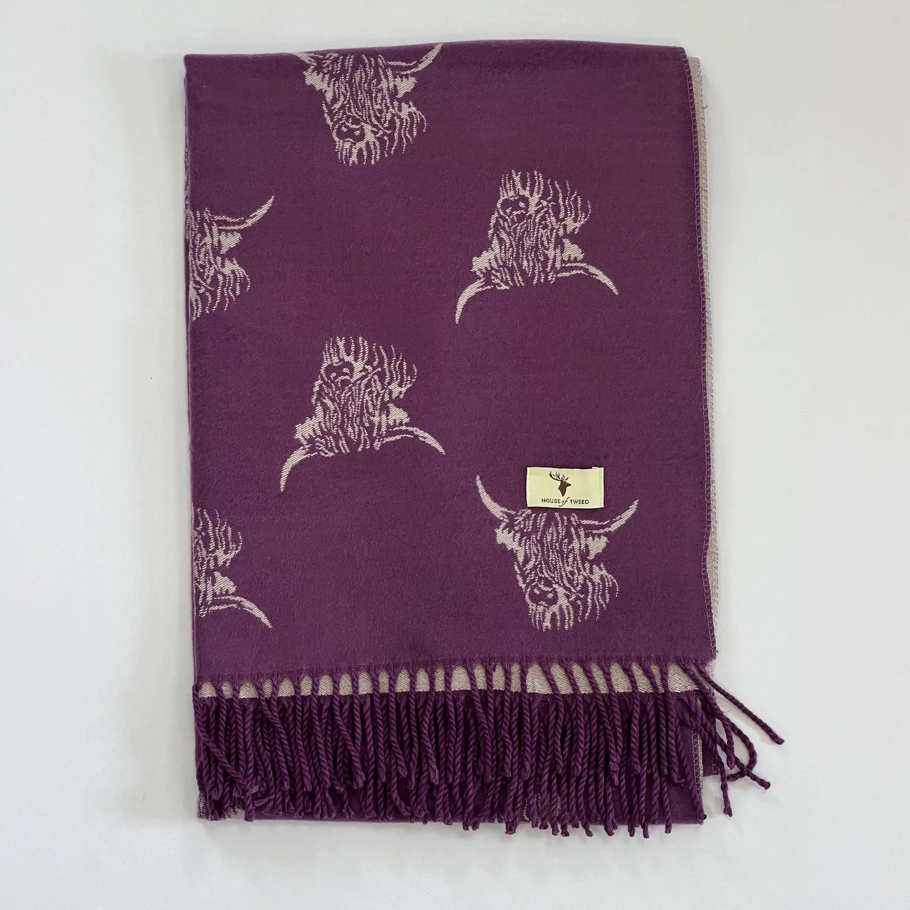 House of Tweed Highland Cattle Scarf