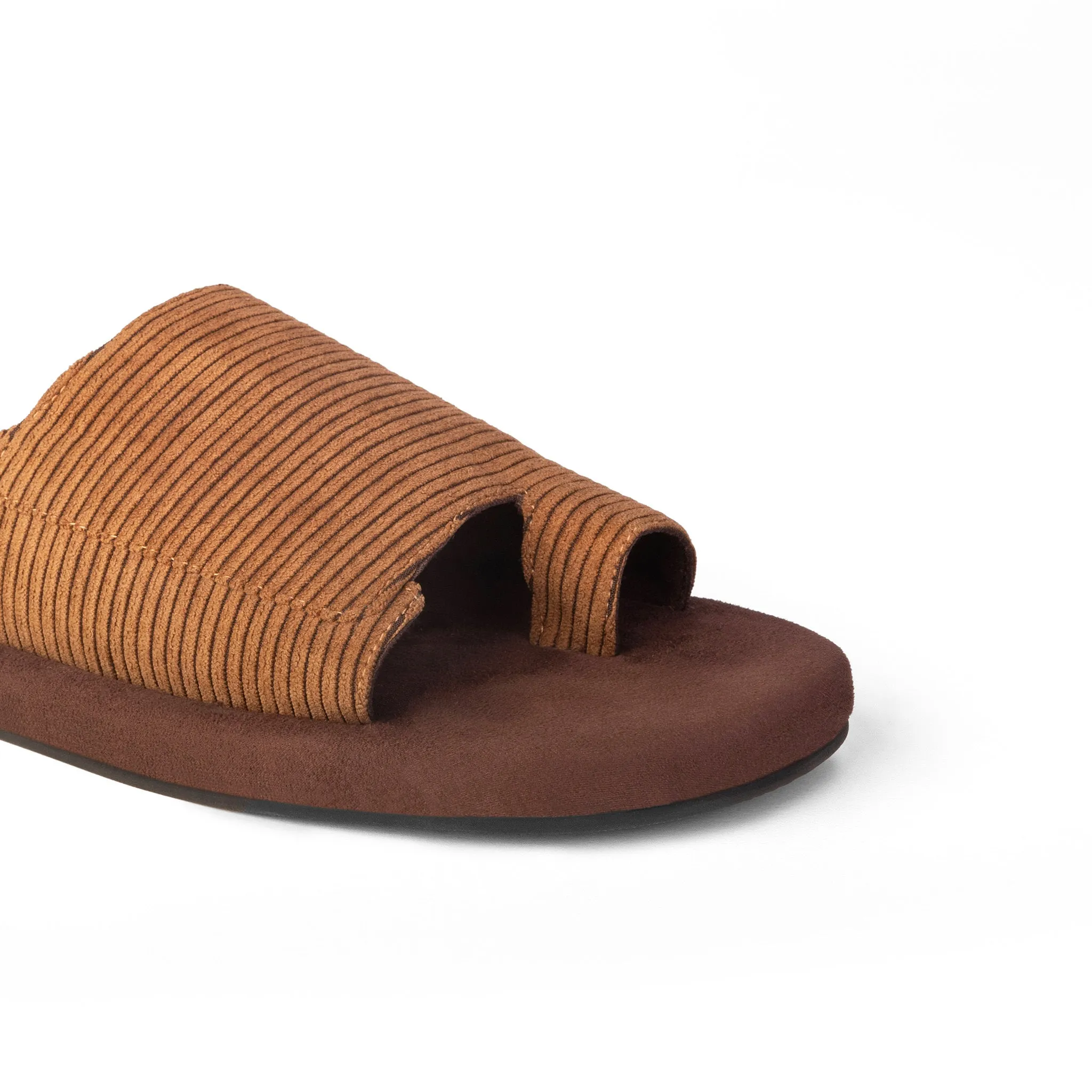 Iru Luxe - Cloak Corduroy Brown Slides Thrift Edit