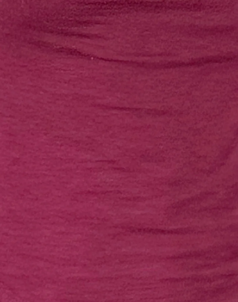 Jojes Jersey Tee in Burgundy