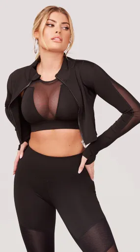 Just A Peek Cropped Active Jacket