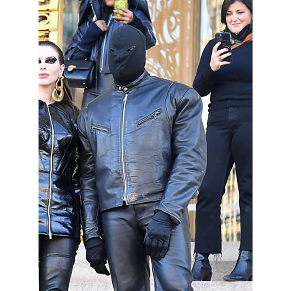 Kanye West Real Leather Jacket Black