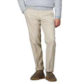 Khaki Cotton Stretch Regular Fit Chinos