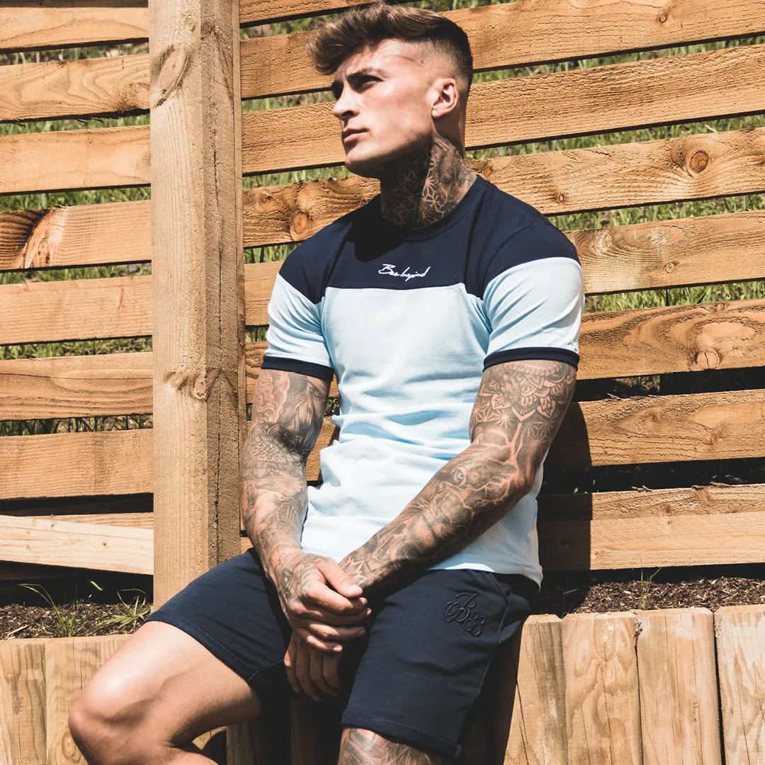 Klass Tee - Light Blue/Navy