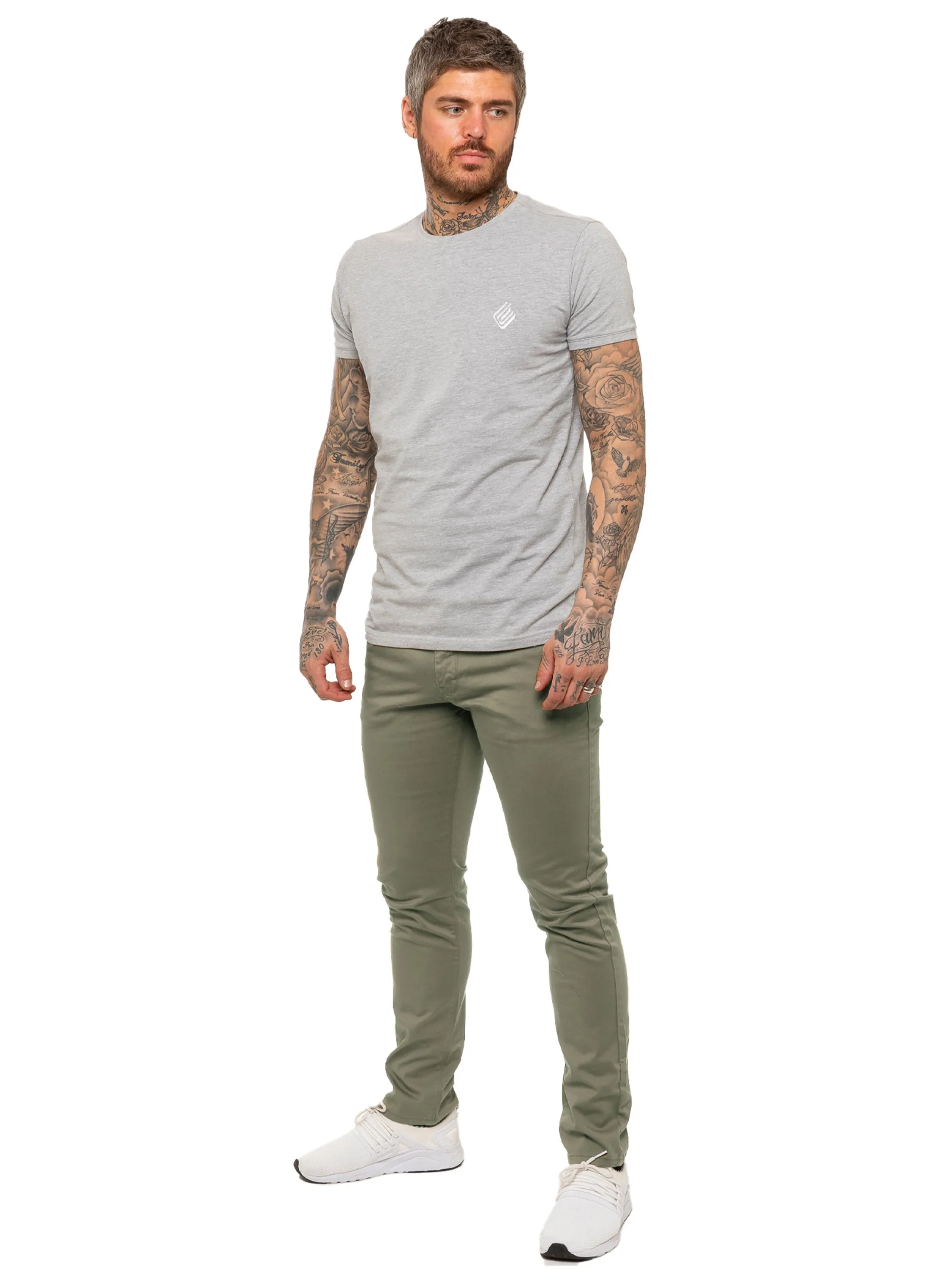 Kruze | Mens Slim Fit Stretch Chinos