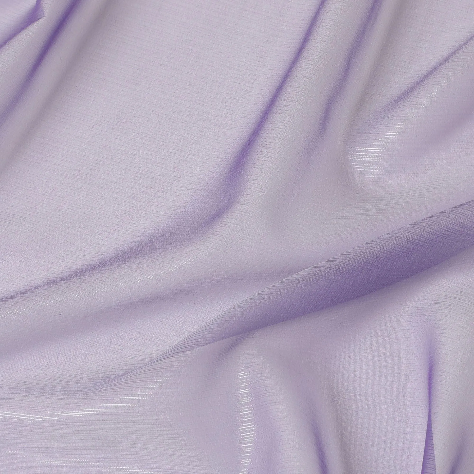 Lavender plain French lame silk chiffon fabric with shiny finish-D6482