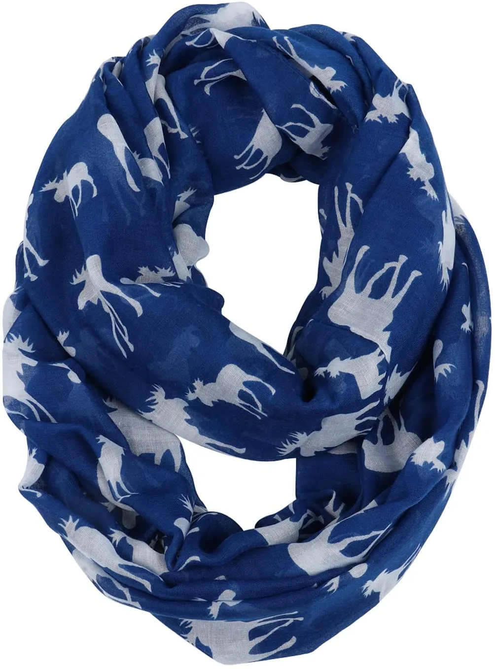 Lightweight Circle Infinity Scarves Moose Print Shawl Wrap Scarf For Women And Men