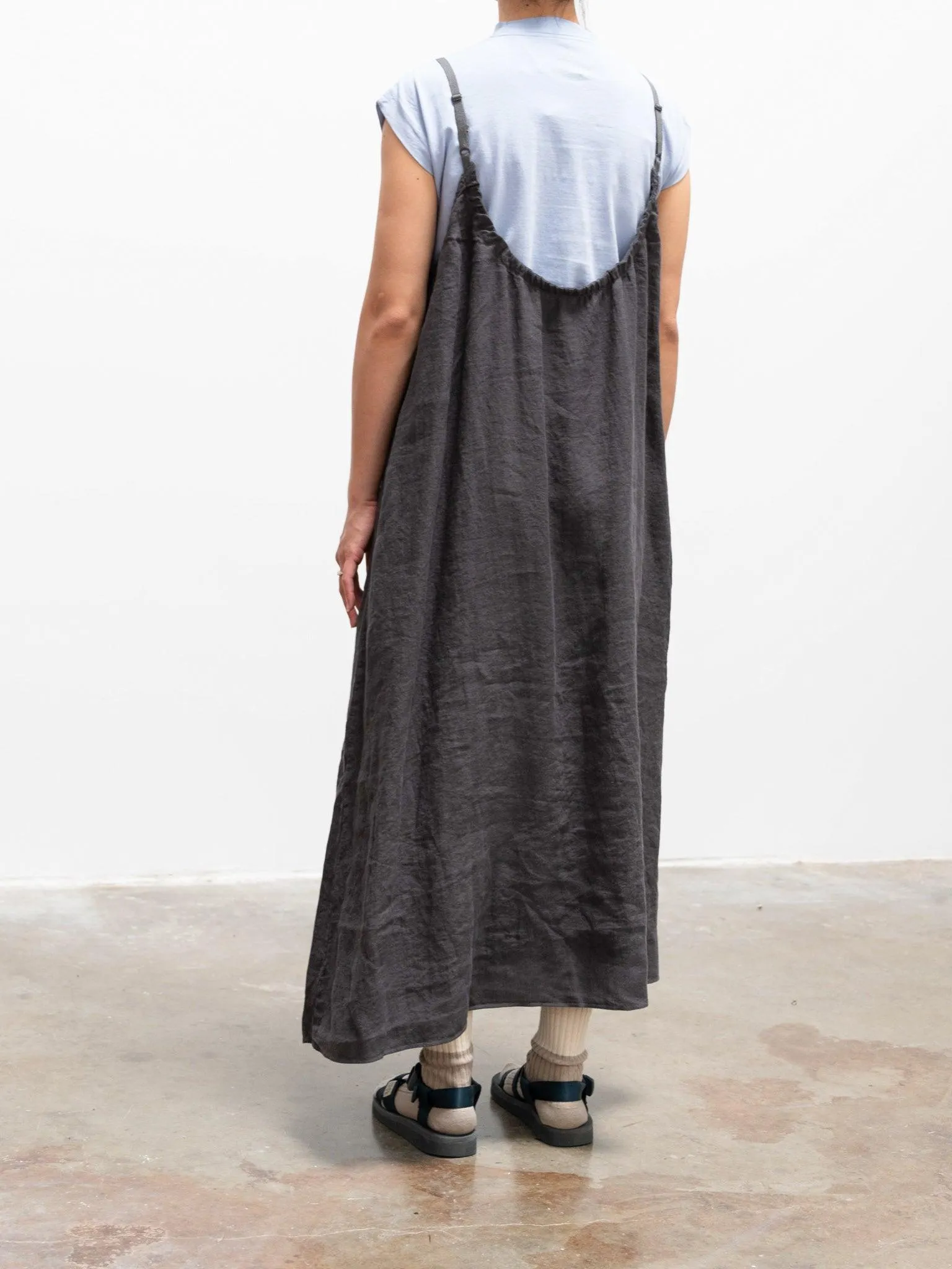 Linen Camisole Dress - Smoke Gray