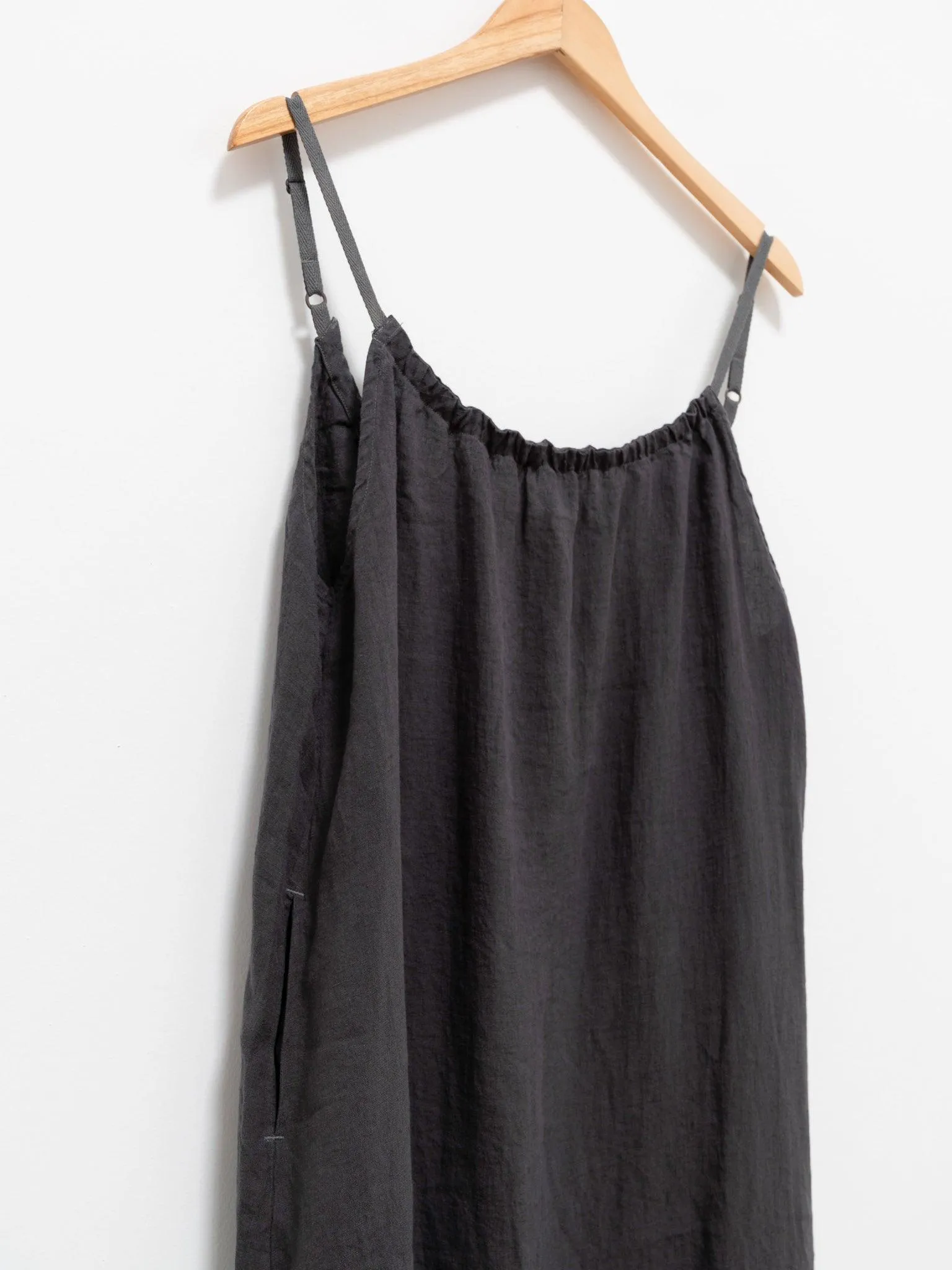 Linen Camisole Dress - Smoke Gray