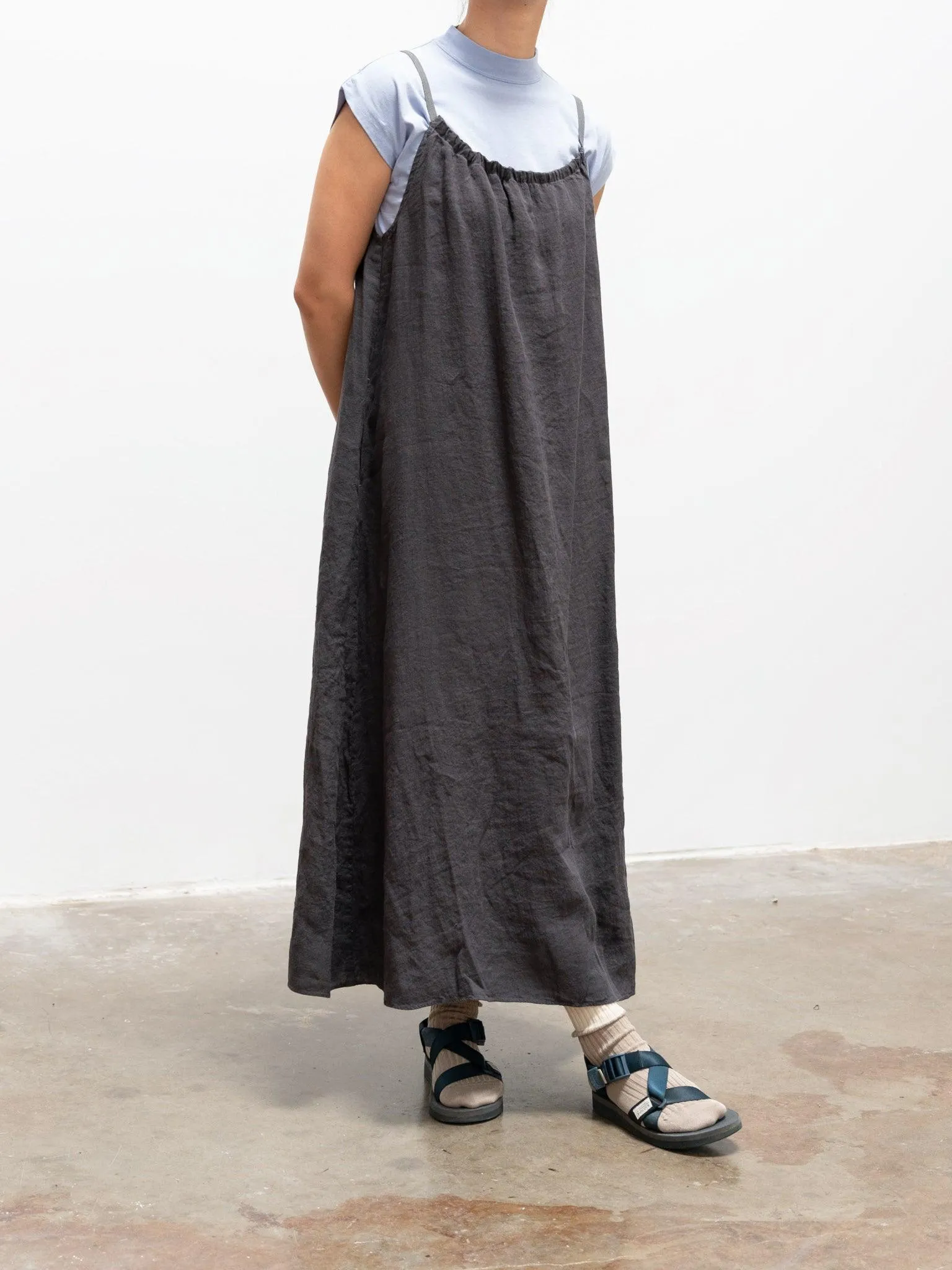 Linen Camisole Dress - Smoke Gray