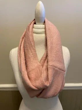 <€€ Womens Juniors Pink Infinity Wrap Winter Scarf Neck Wrap