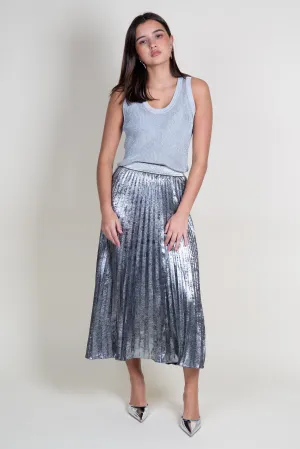 LUCY PARIS | Adeline Pleated Skirt - Charcoal