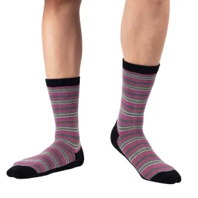 MD Design Bamboo Crew Striped Socks Cushioned