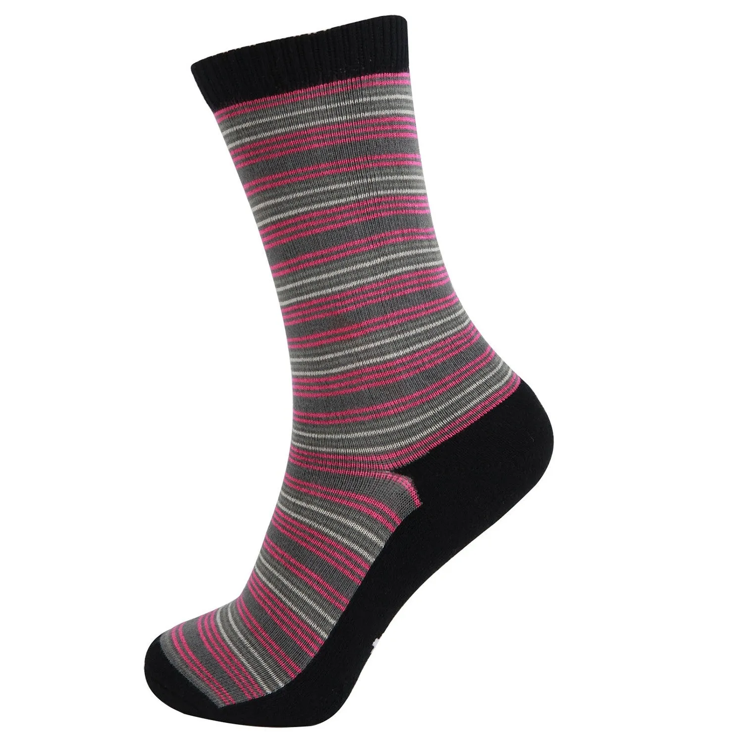 MD Design Bamboo Crew Striped Socks Cushioned