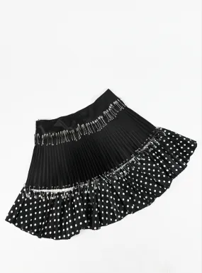 ME TO YOU pleated polka dot skirt