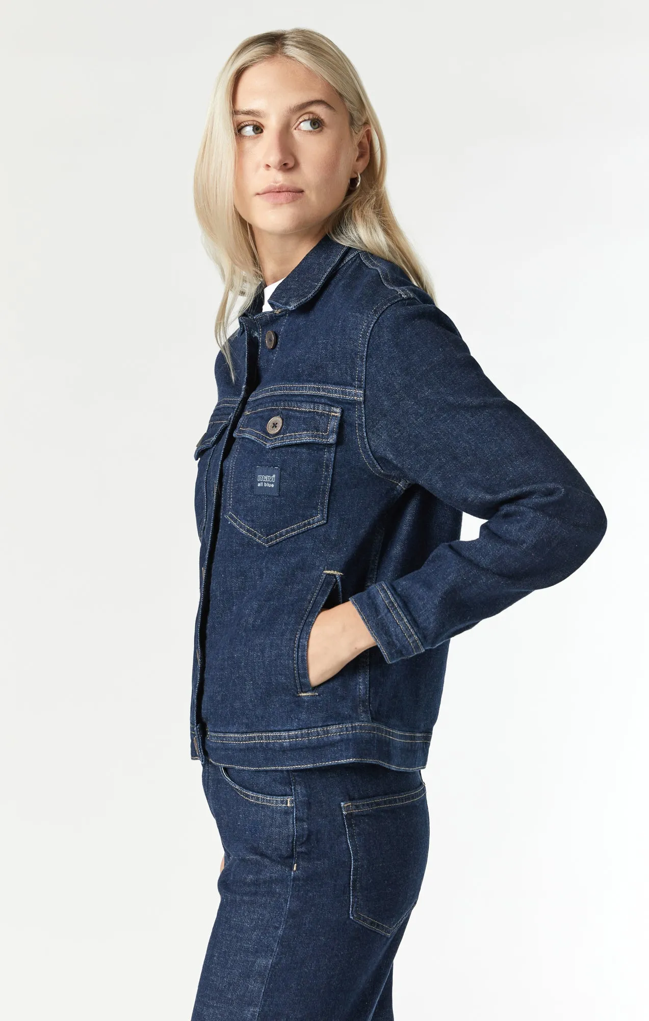 MELLIE DENIM JACKET IN DEEP HEMP