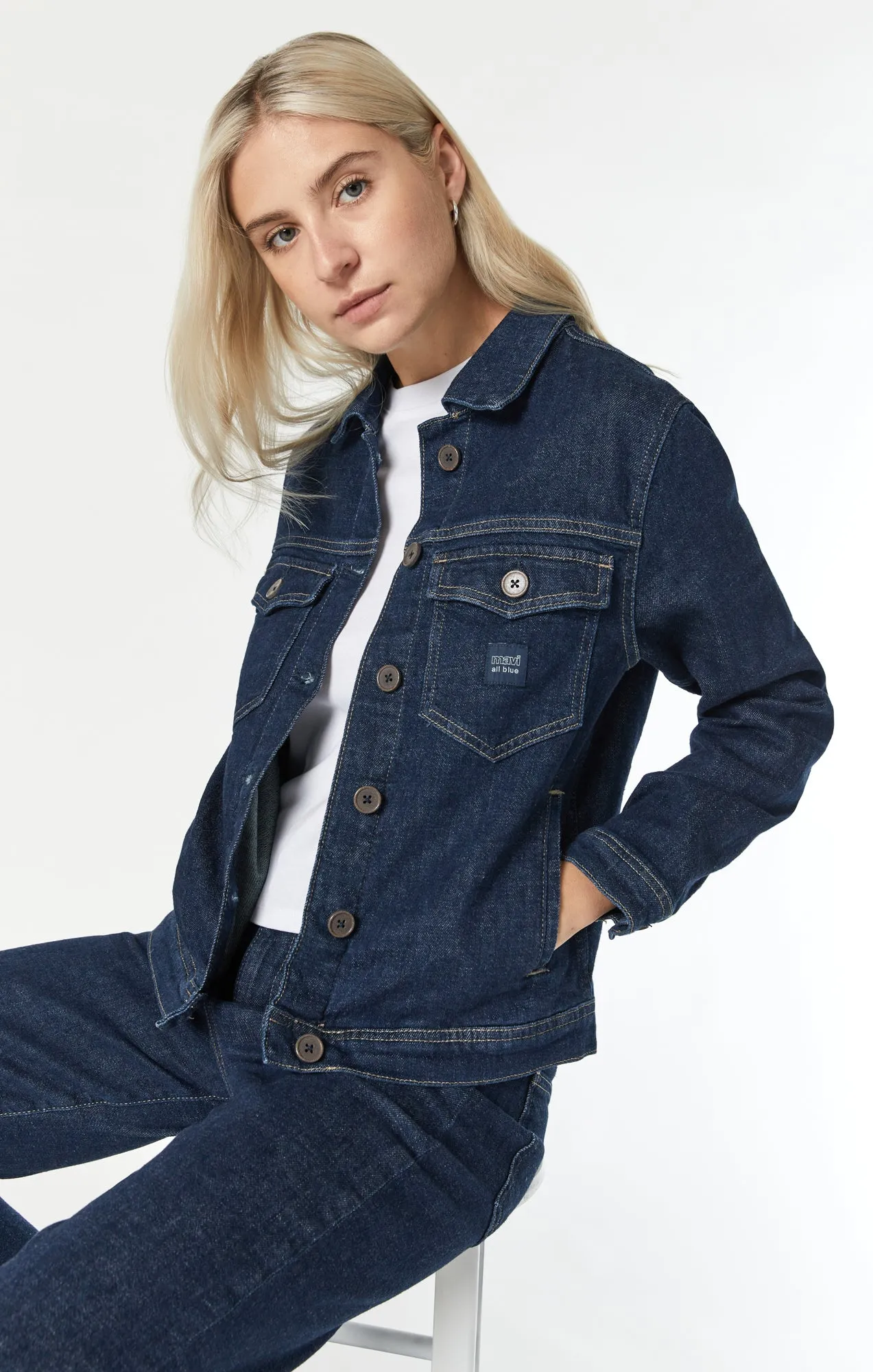 MELLIE DENIM JACKET IN DEEP HEMP