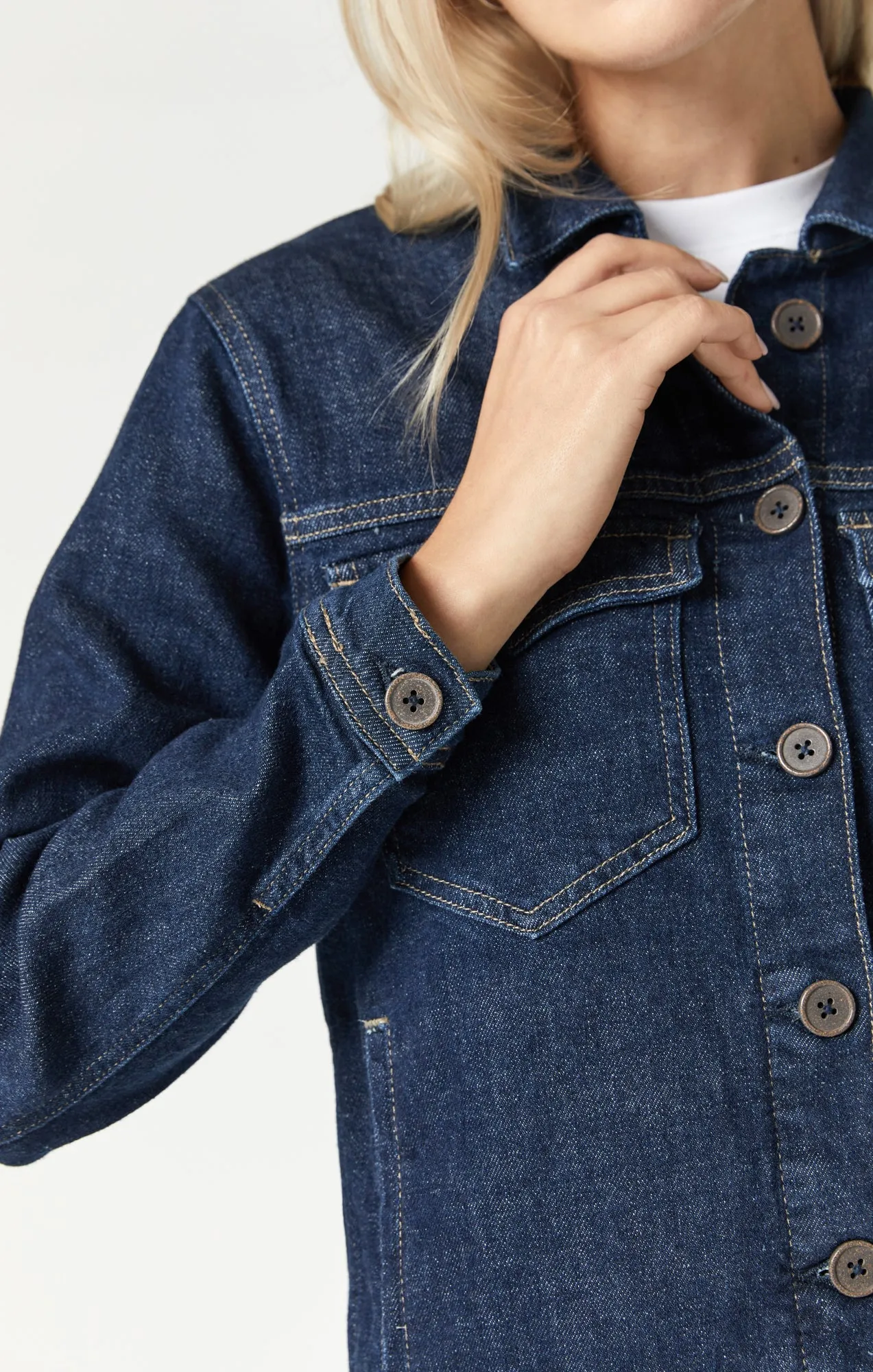 MELLIE DENIM JACKET IN DEEP HEMP