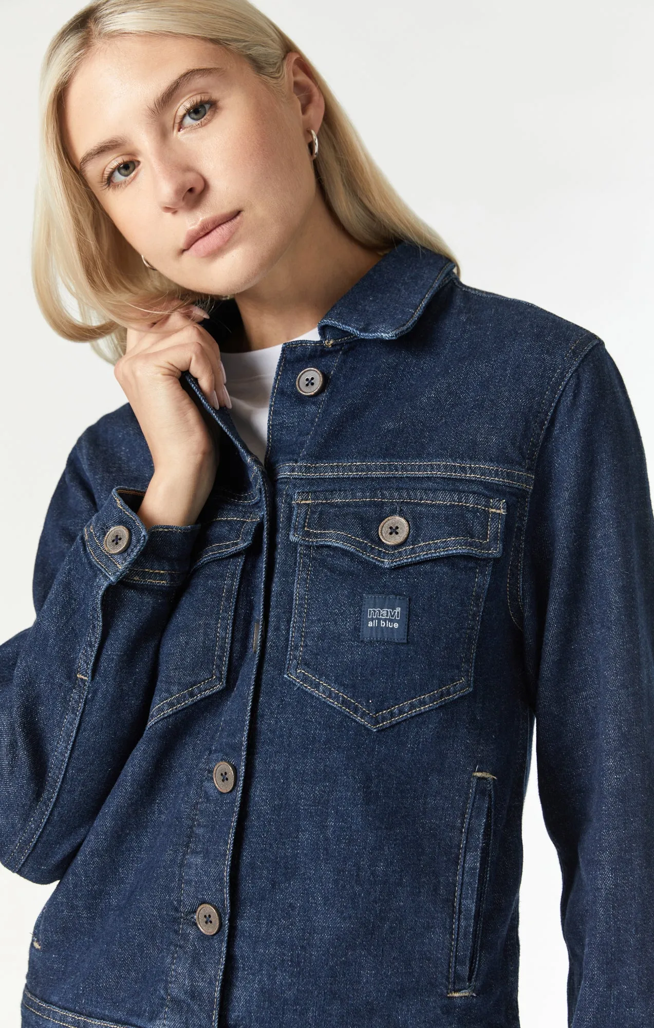 MELLIE DENIM JACKET IN DEEP HEMP