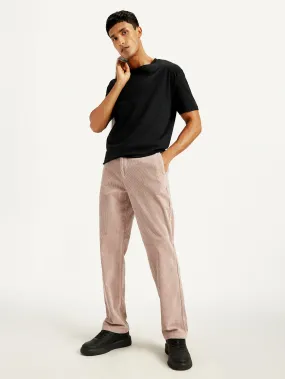 Men's Light Pink Straight Fit Chinos