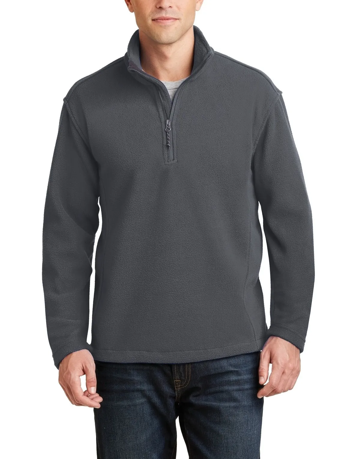 Men's Quarter-Zip Midweight Fleece Pullover Sweater