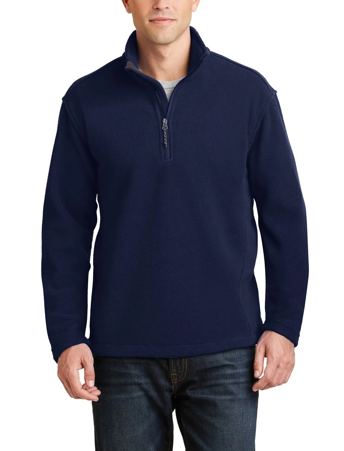 Men's Quarter-Zip Midweight Fleece Pullover Sweater