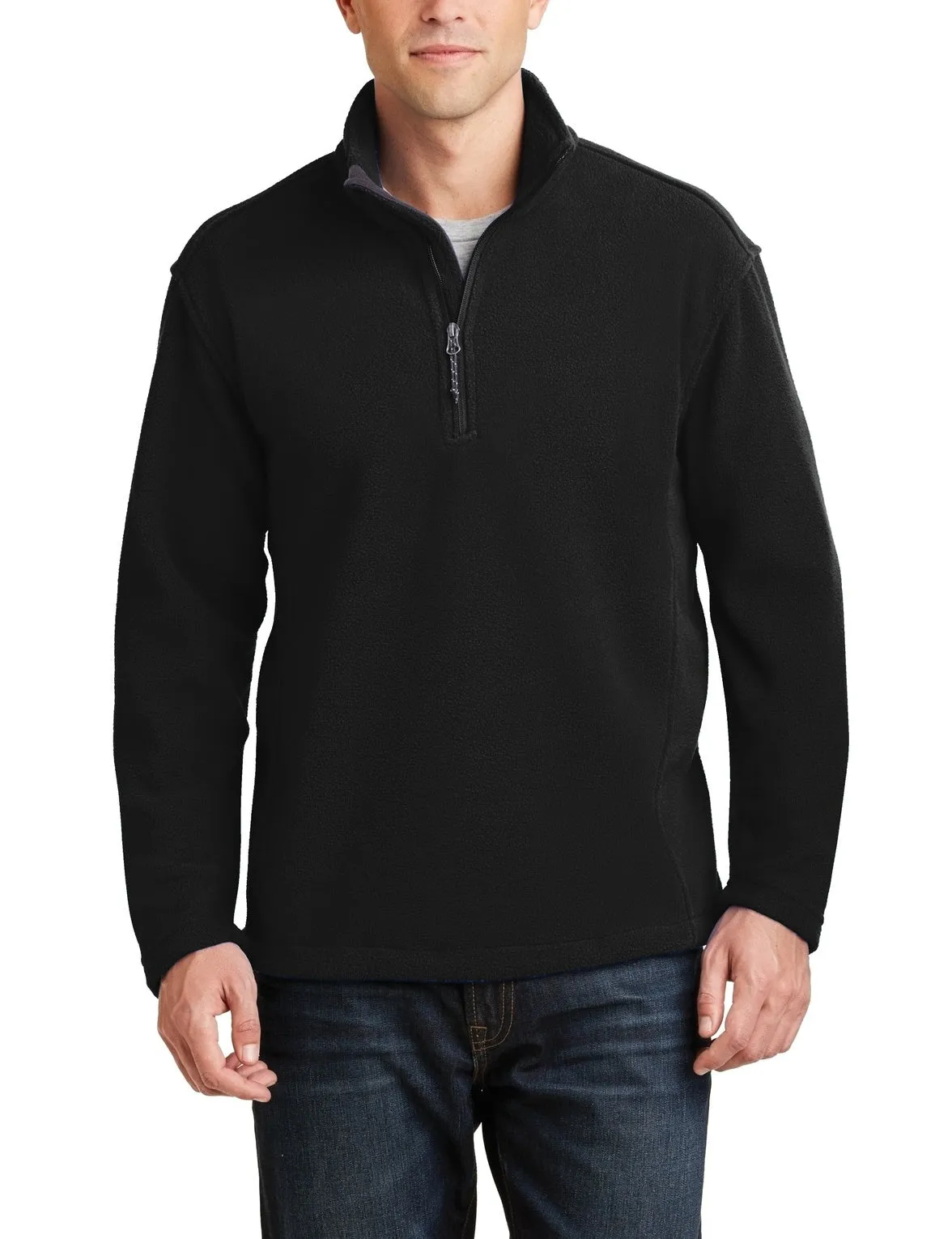 Men's Quarter-Zip Midweight Fleece Pullover Sweater