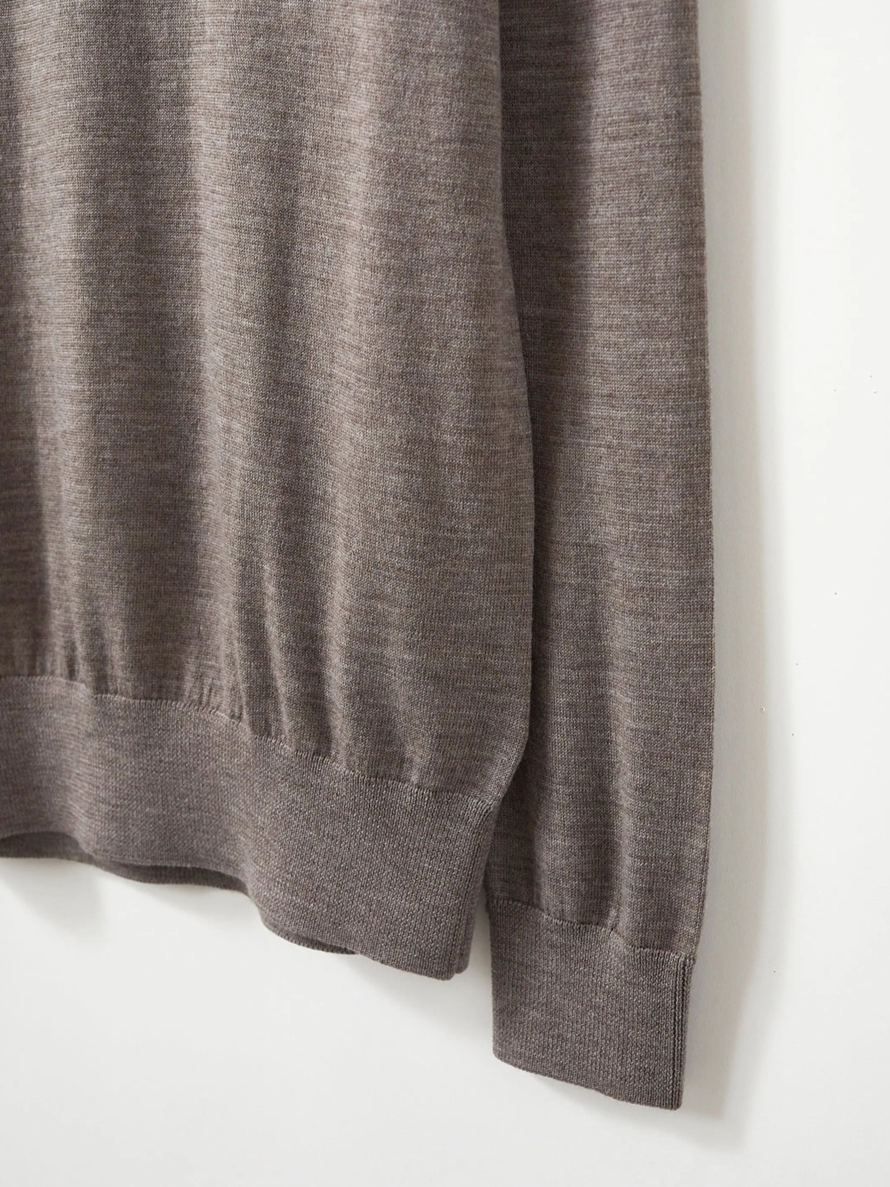 Merino Wool Roll Neck Jumper - Neutral