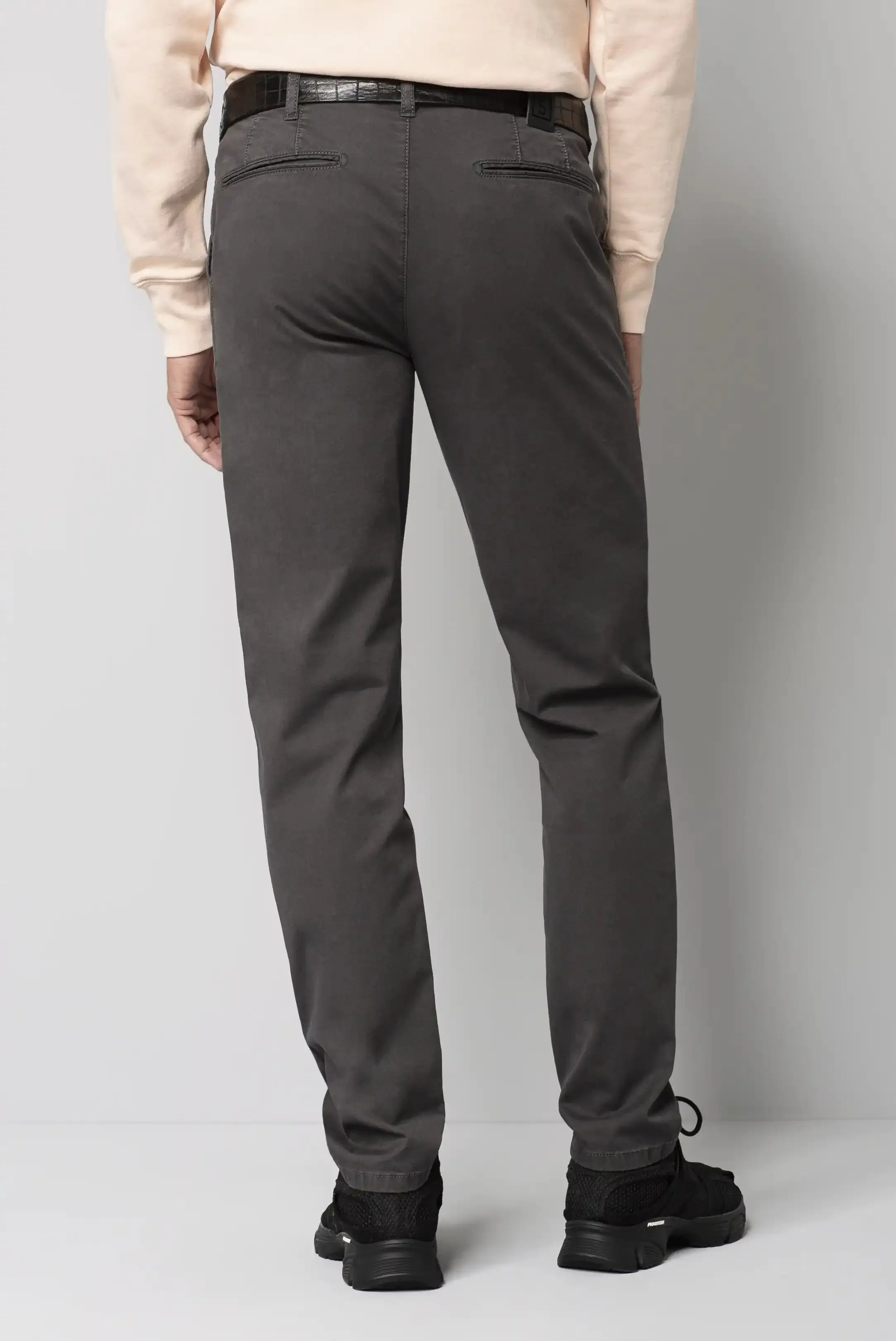 MEYER M5 Jeans - 6001 Soft Stretch Cotton Chinos - Charcoal