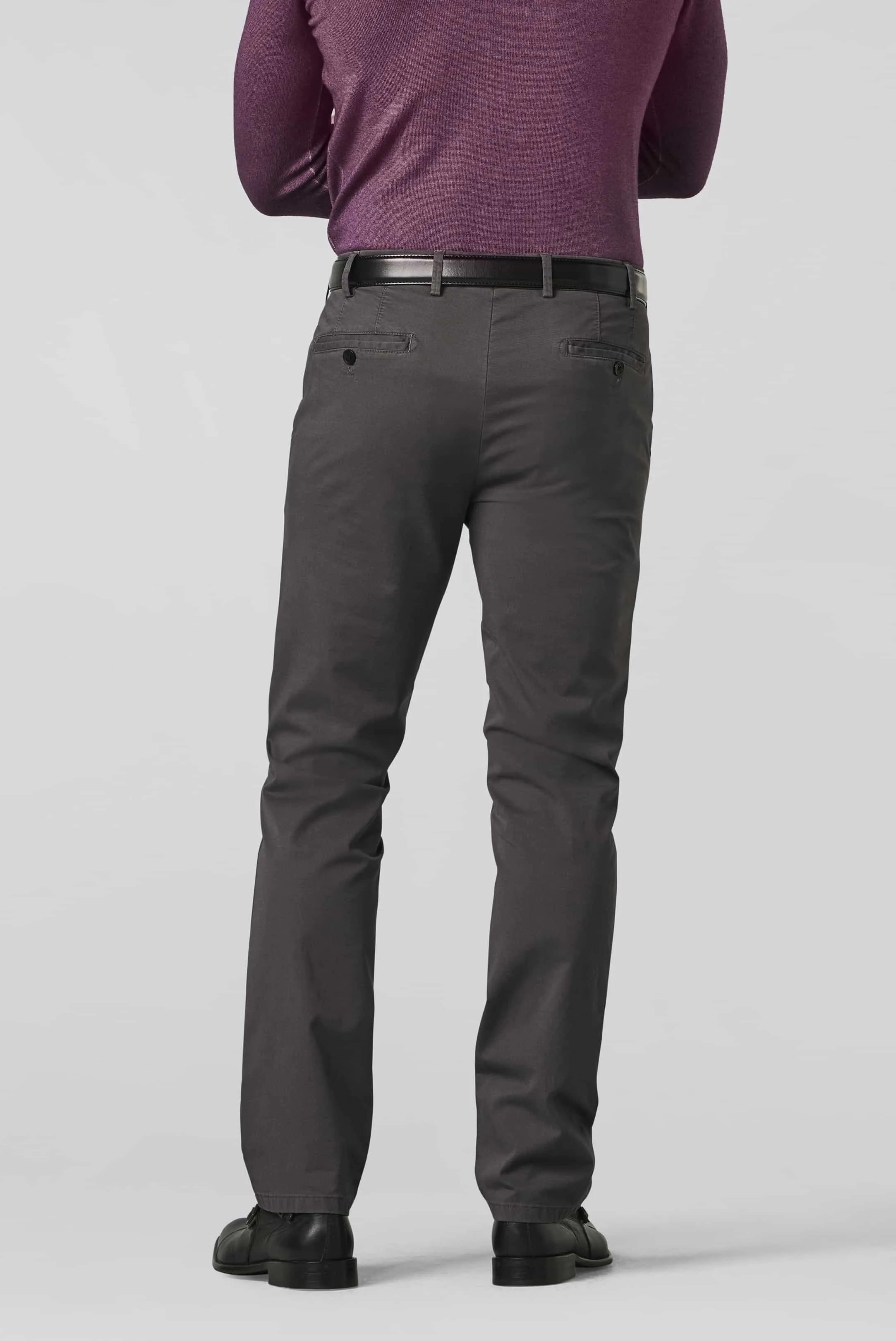 MEYER Roma Trousers - 316 Luxury Cotton Chinos - Charcoal