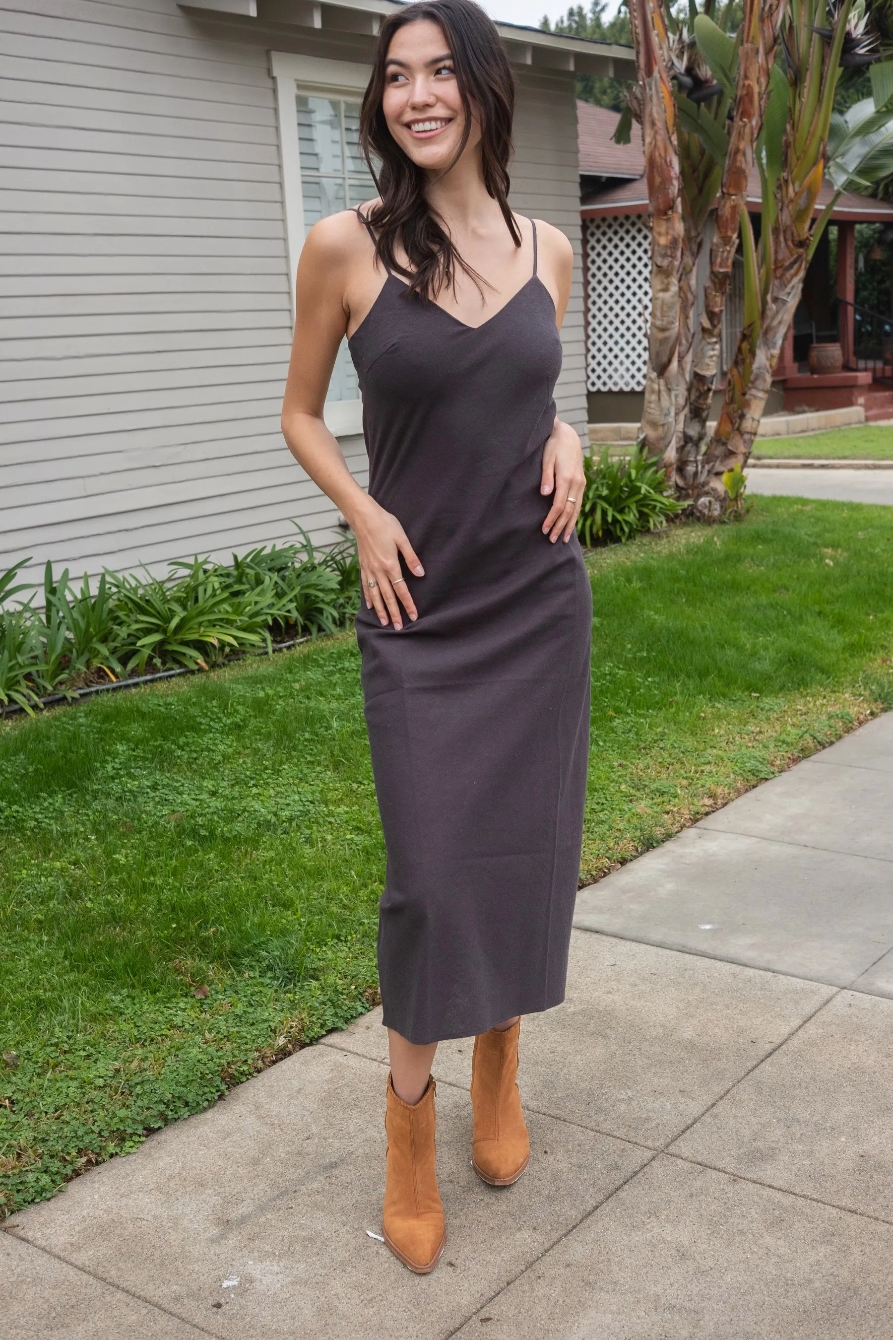 Midnight Black Slip Dress